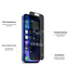 Durable tempered glass screen protector showcasing Stitch. Invisible design when phone is on, visible when off.
