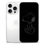Snoopy phone screen protector with tempered glass. Invisible design when phone is on, visible when off.