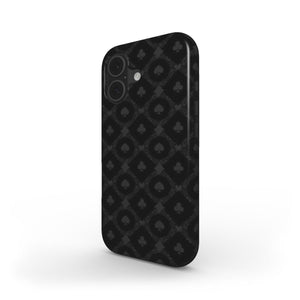 Luxury Poker Suit Phone Case – Elegant Black Playing Card Design for Poker Players