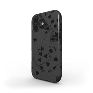 Black Playing Cards Phone Case – Dark Poker Aesthetic & Tough Protection