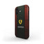 Ferrari Phone Case – Glossy Black with Red Wood-Inspired Logo Cover for iPhone & Android