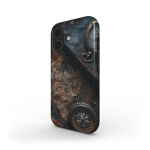 Vintage Map & Compass Phone Case | Travel Explorer Gift
