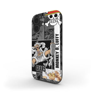 Anime Phone Case – Gear 5 Luffy Manga Collage Design
