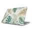 Tropical Watercolor Leaf MacBook Case – Botanical Green & Gold Design