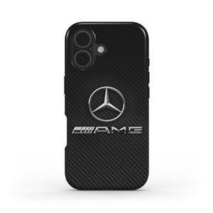 Mercedes AMG Carbon Fiber Style Phone Case | iOS & Android Devices | Racing Stripe Benz Cover