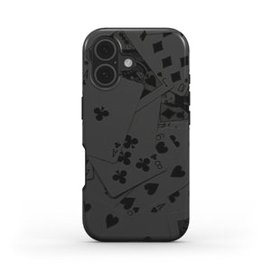 Black Playing Cards Phone Case – Dark Poker Aesthetic & Tough Protection