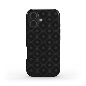Luxury Poker Suit Phone Case – Elegant Black Playing Card Design for Poker Players