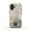 Botanical Gold Line Art Phone Case – Minimalist Leaf Design Tough Cover