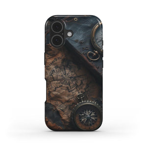 Vintage Map & Compass Phone Case | Travel Explorer Gift
