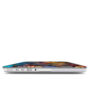 Colorful Stained Glass MacBook Case | Abstract Mosaic Laptop Cover | Glossy Rainbow Hard Shell | Artistic MacBook Skin