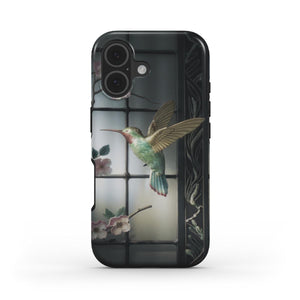 Vintage Hummingbird Floral Phone Case – Botanical Nature Bird Art