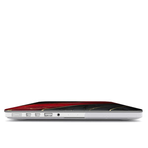 Black Red Gold Marble MacBook Case | Elegant Marble Shell
