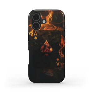 Ace of Spades Fire Tough Phone Case
