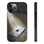 Ergonomic design Ace of Spades Tough Phone Case with shock resistance.