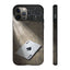 Shock-absorbent Ace of Spades Tough Case for reliable phone protection.