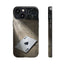 Sleek black Ace of Spades Tough Phone Case for stylish users.